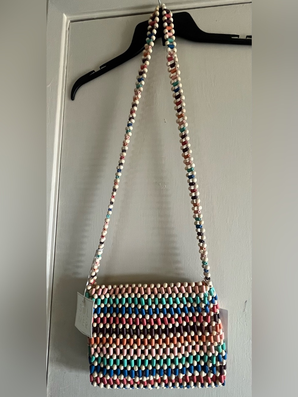Multicolor Beaded Shoulder Bag - Women
